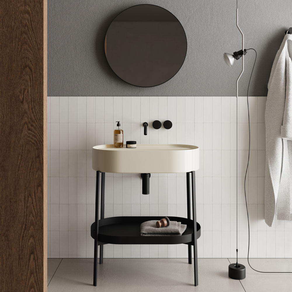 Struttura con lavabo ovale Consolle 70 Nic Design