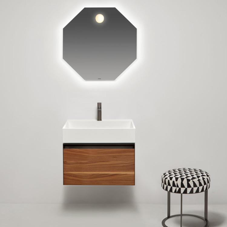 Mobile bagno in Noce Canaletto Monoblocchi antoniolupi