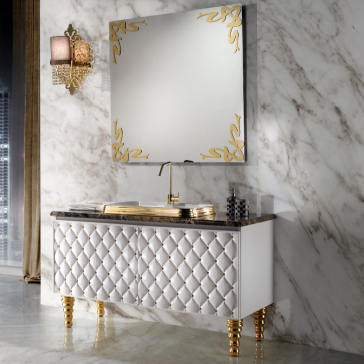 Lavabo soprapiano rettangolare in oro Class A&T