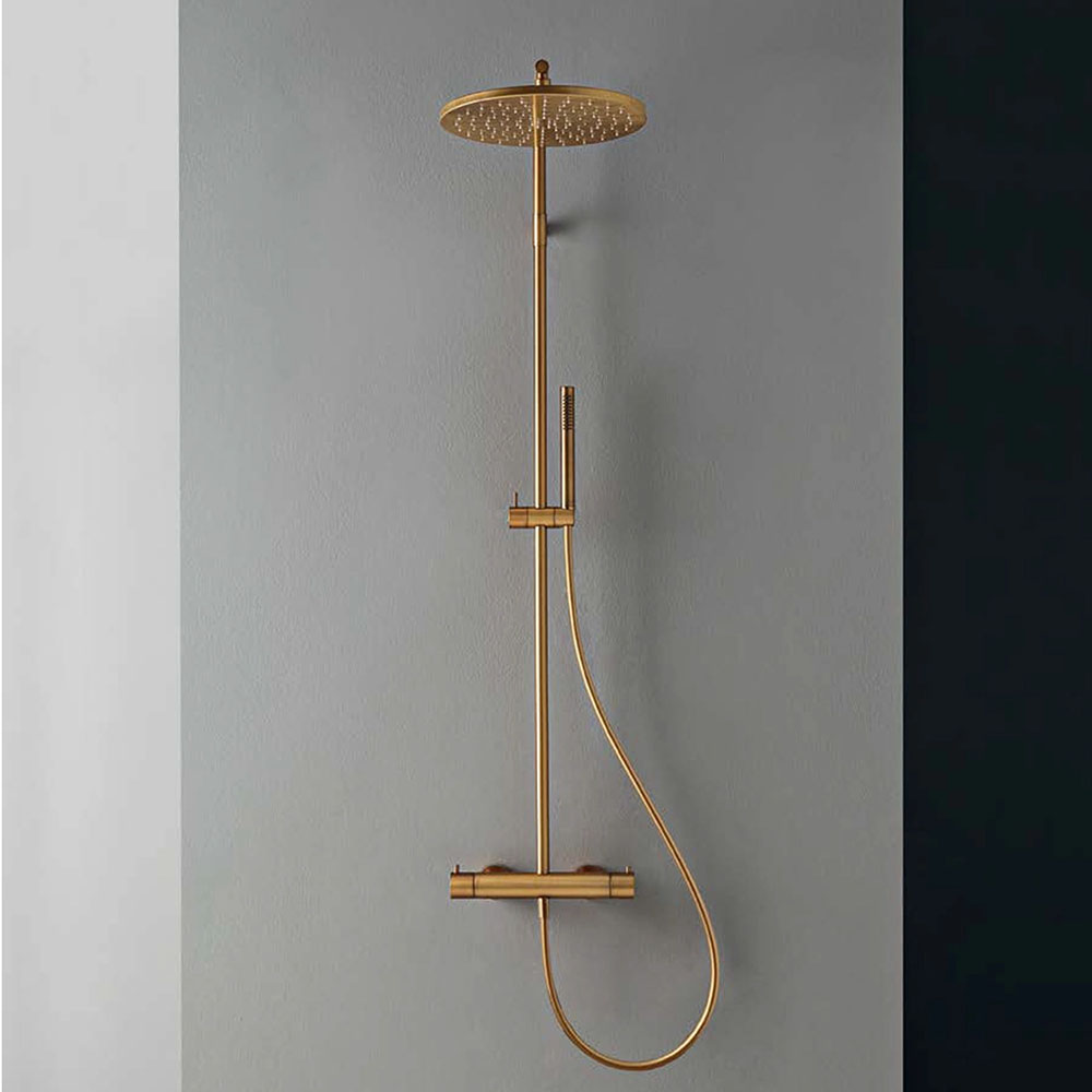 Colonna doccia a parete con miscelatore termostatico UP + Treemme