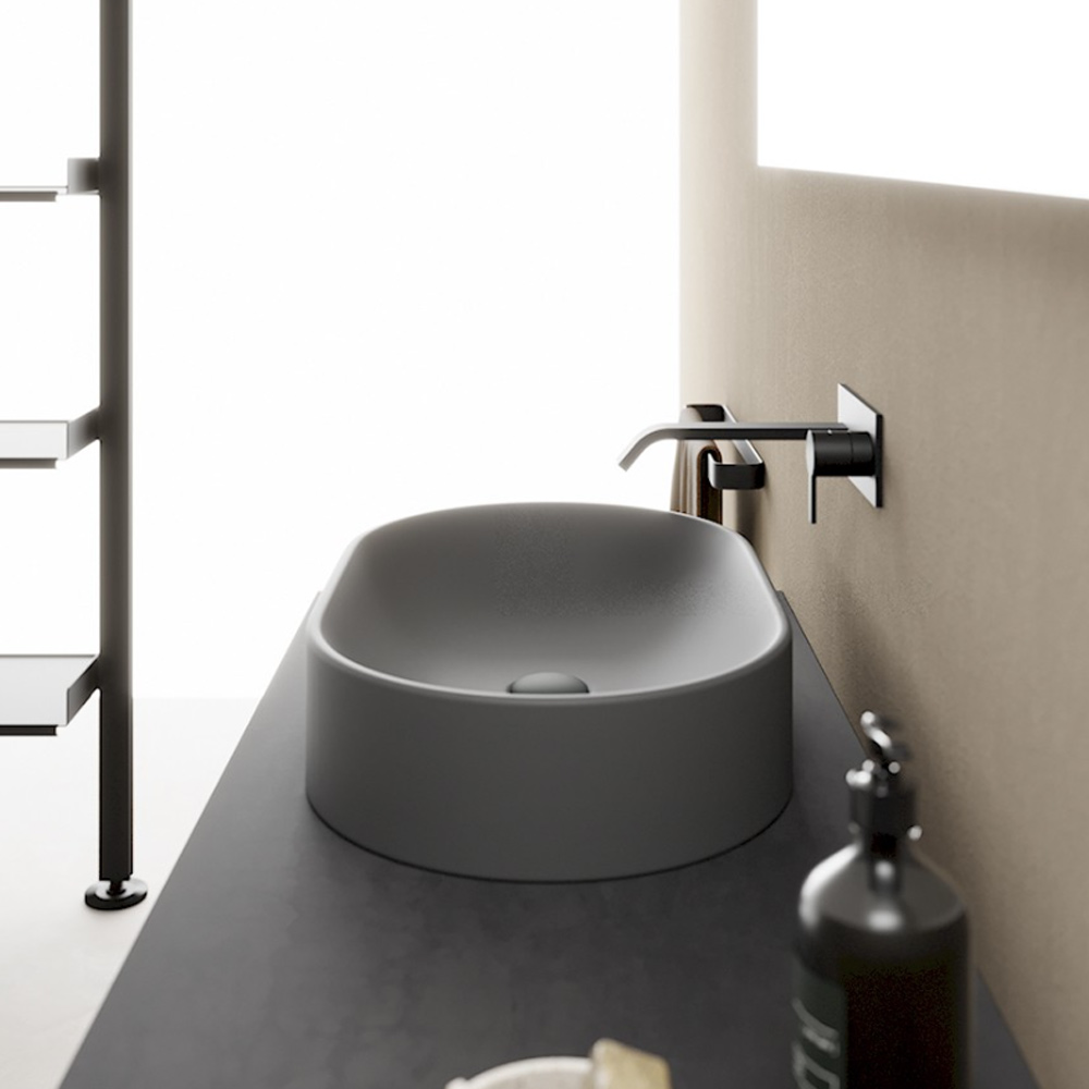Lavabo da appoggio ovale in ceramica Pin Nic Design