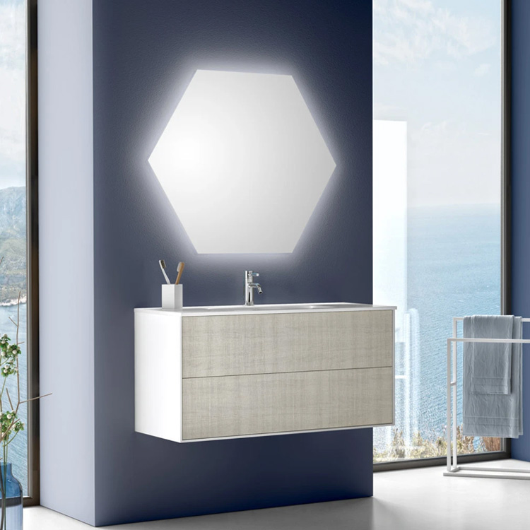 Mobile bagno sospeso con cassetti Ago Yuta