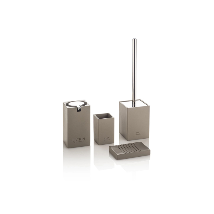 Accessori bagno in poliresina tortora matt Elfo