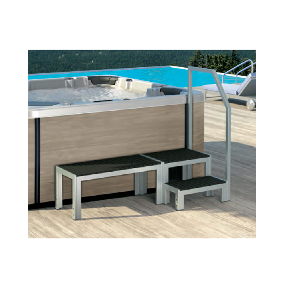 Scaletta di accesso con corrimano e panca Pack Comfort