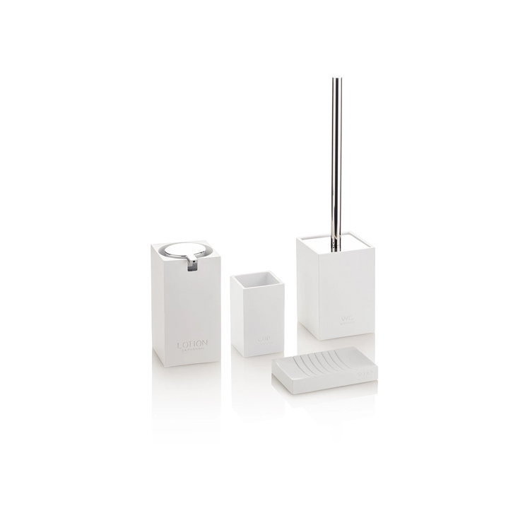 Accessori bagno in poliresina bianco matt Elfo