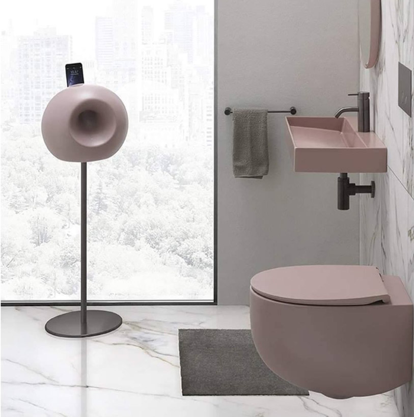 Wc sospeso in ceramica rosa opaco Dot 2.0 AeT Italia