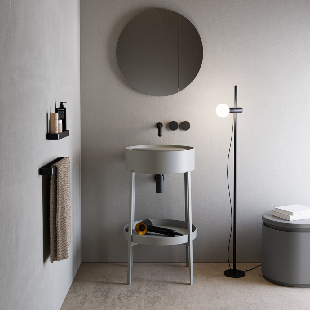 Mobile con lavabo rotondo Consolle 45 Nic Design