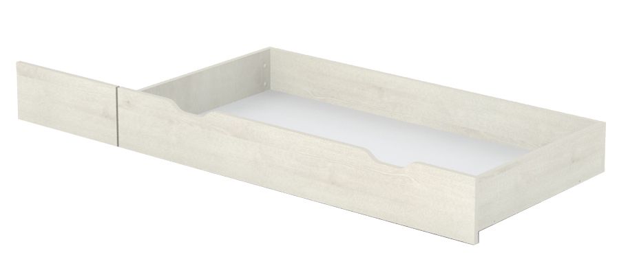 Cassettiera letto matrimoniale, bianco pino - 21 x 72 x 138 cm (h x p x l)