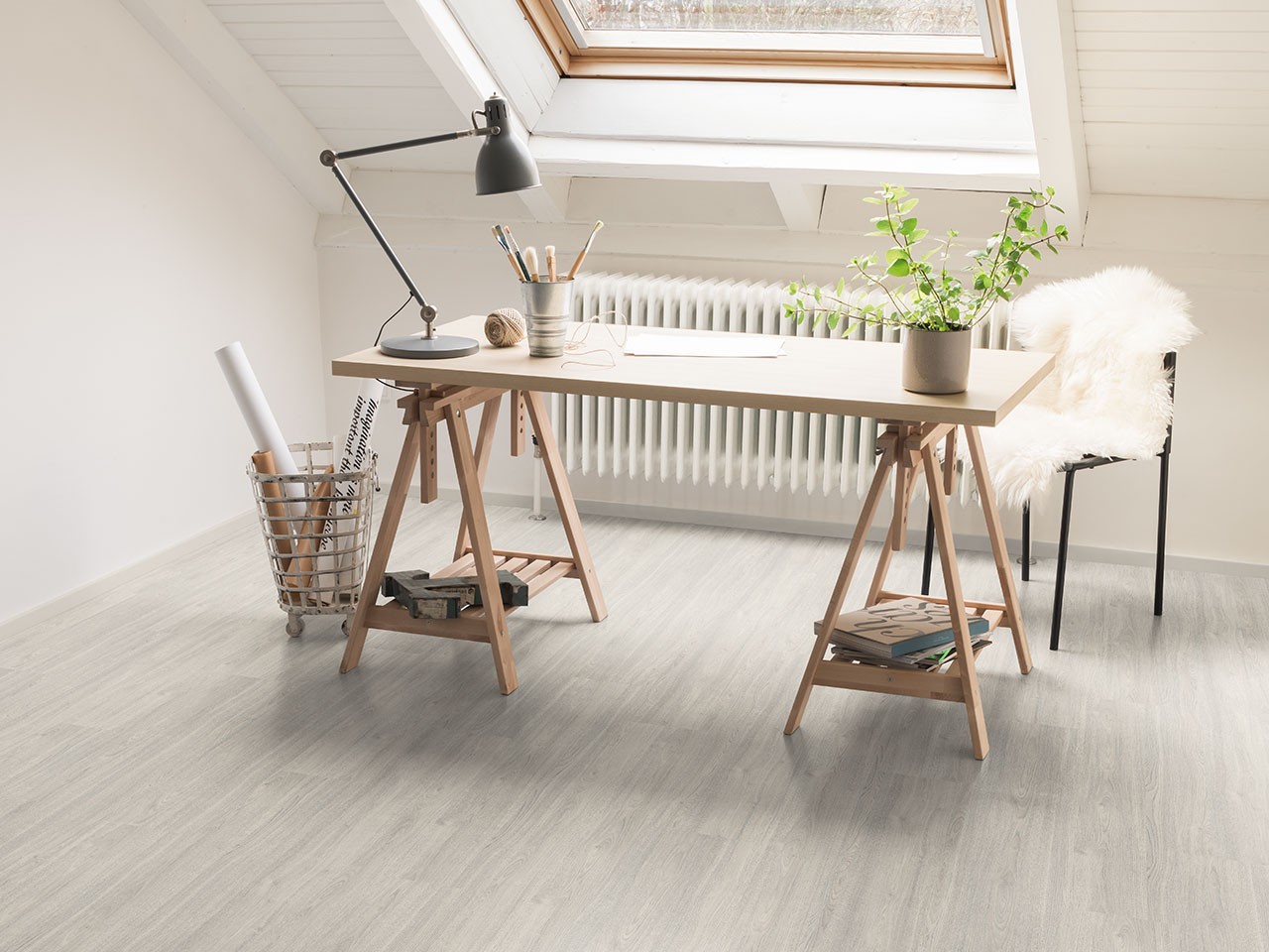 Pavimento Laminato Forres Oak Lightgrey Effetto Rovere Grigio AC3-66594