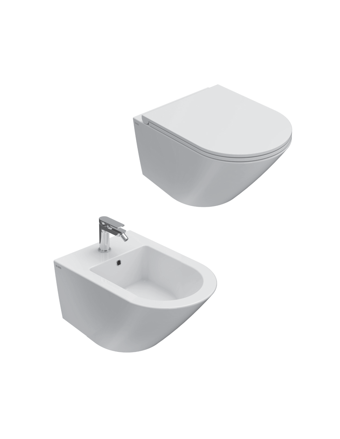 Forty3 Ceramica Globo Wc + bidet + coprivaso soft 52 cm - FOS07+FOS10+FOR20