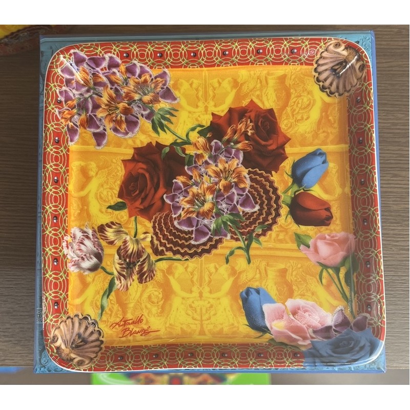 FOULARD GIALLO VASSOIO QUADRATO 11X11 CM. PALAIS ROYAL