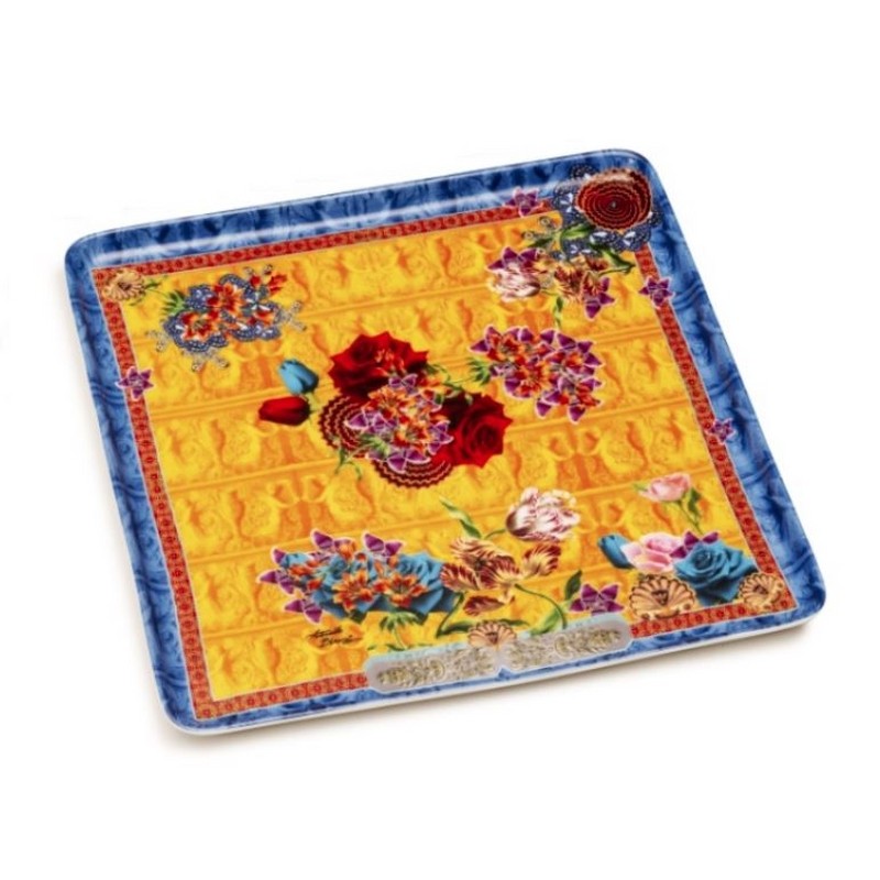 FOULARD GIALLO VASSOIO QUADRATO 25X25 CM. PALAIS ROYAL