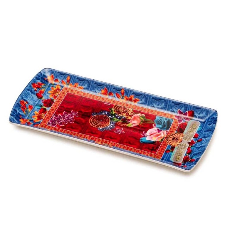 FOULARD ROSSO VASSOIO RETTANGOLARE 25X11 CM. PALAIS ROYAL