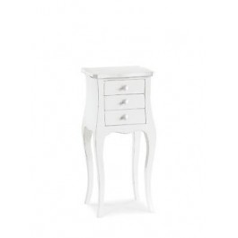 FRANCESINO COMODINO CASSETTIERA MOBILETTO BIANCO OPACO LEGNO PRODOTTO VENETO