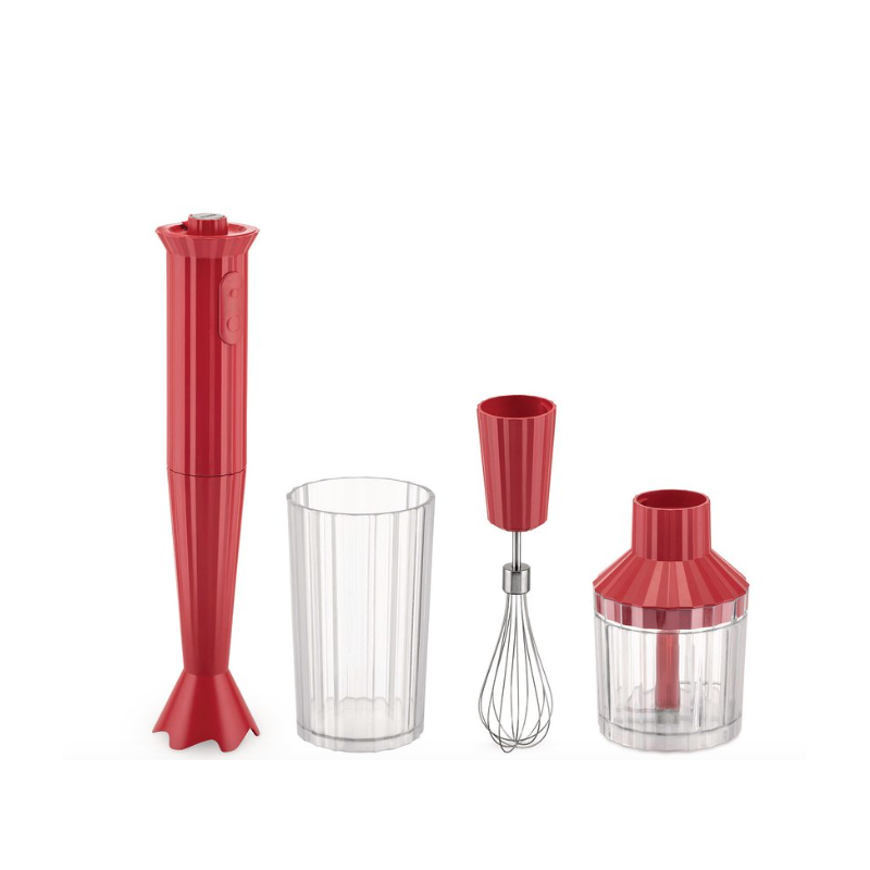 Frullatore ad immersione Alessi Plissé con accessori