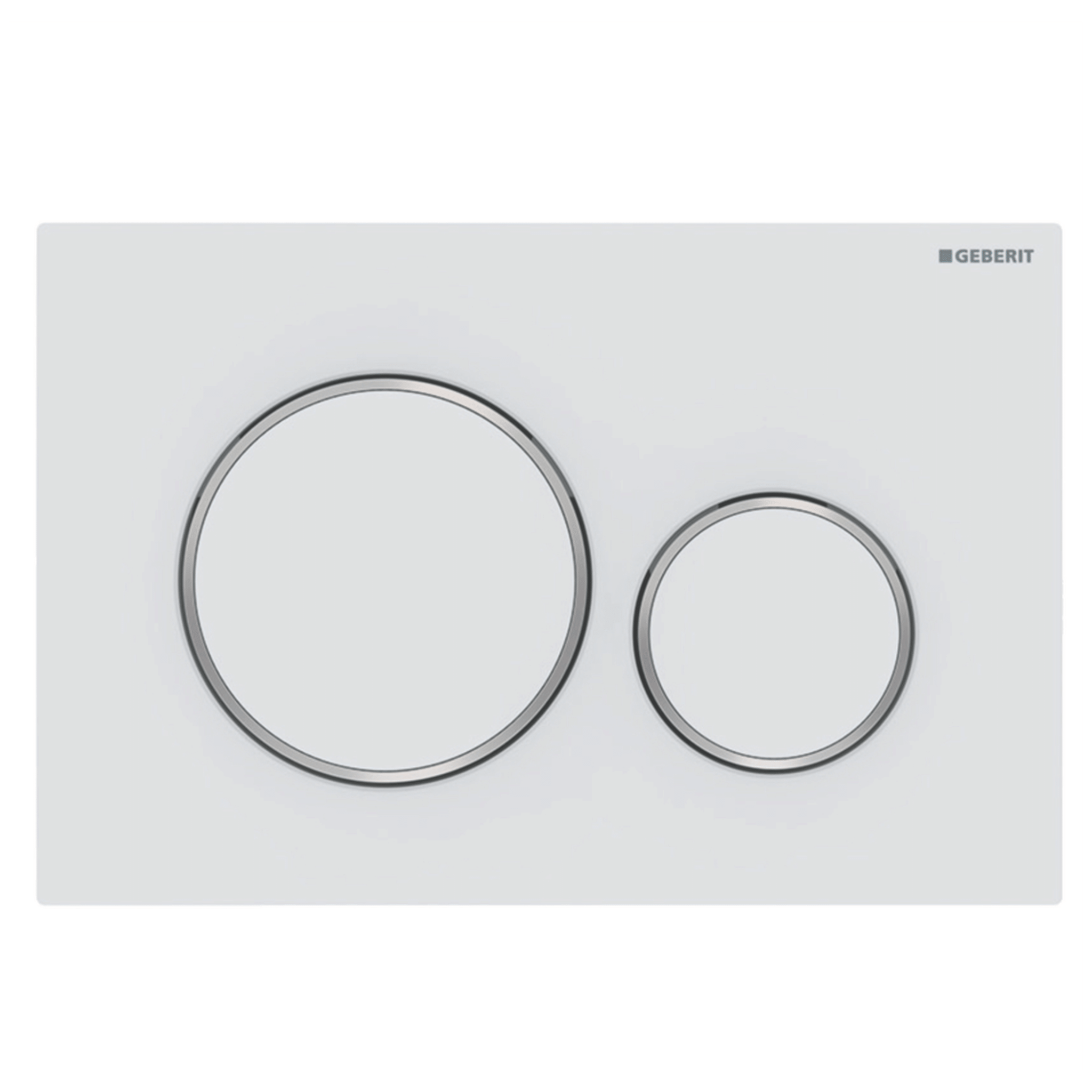 Placca Di Azionamento Doppio Pulsante Geberit "Sigma 20" Bianco Opaco