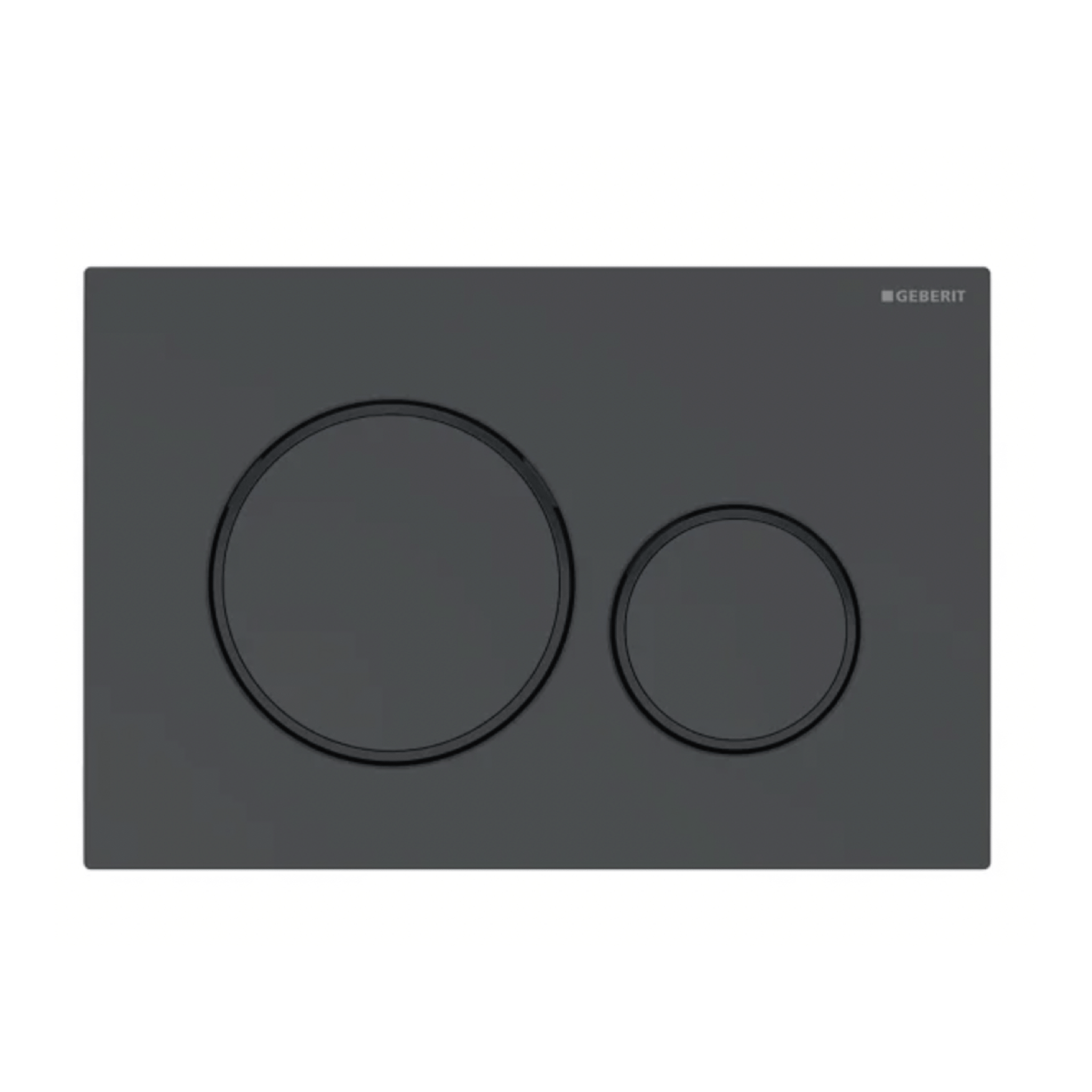 Placca Di Azionamento Doppio Pulsante Geberit "Sigma 20" Nero Opaco