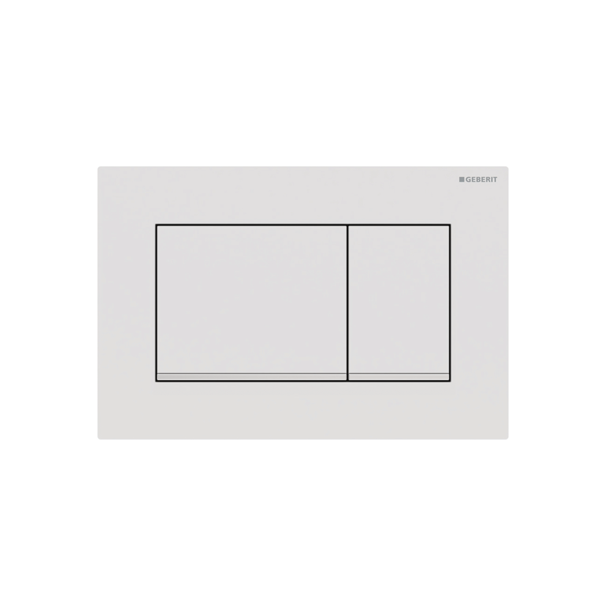 Placca Di Azionamento Doppio Pulsante Geberit "Sigma 30" Bianco Opaco/Cromo