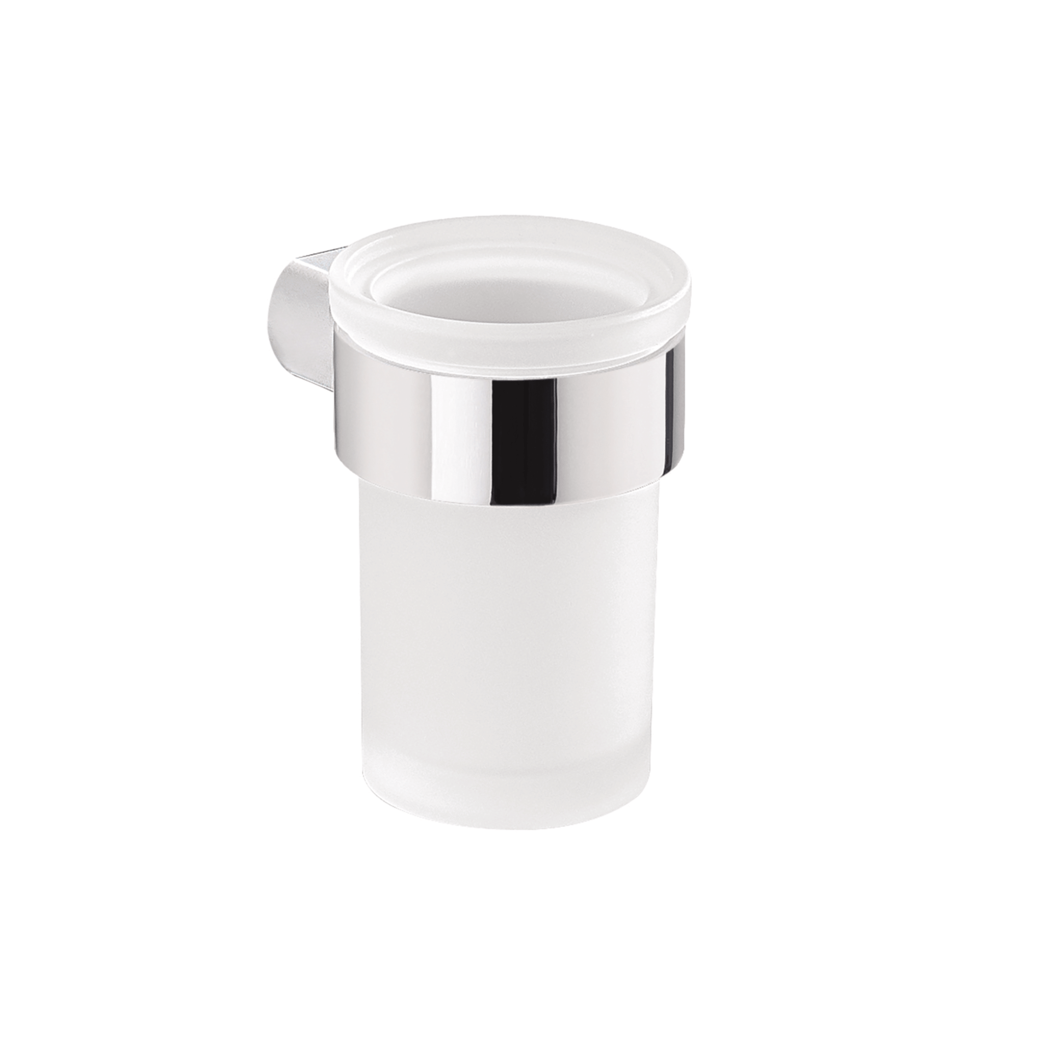 Portaspazzolino a Parete Gedy "Pirenei" Cromo Lucido