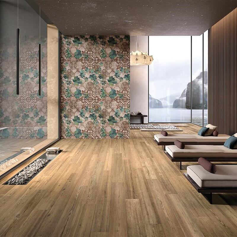 Gres Porcellanato Effetto Legno Naturale 60x60 Walnut Unika Opera - DUE G