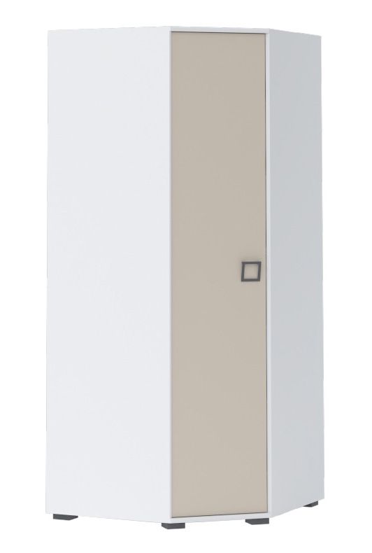 Armadio angolare "Benjamin" 15, bianco / crema - 198 x 86 x 86 cm (h x l x p)