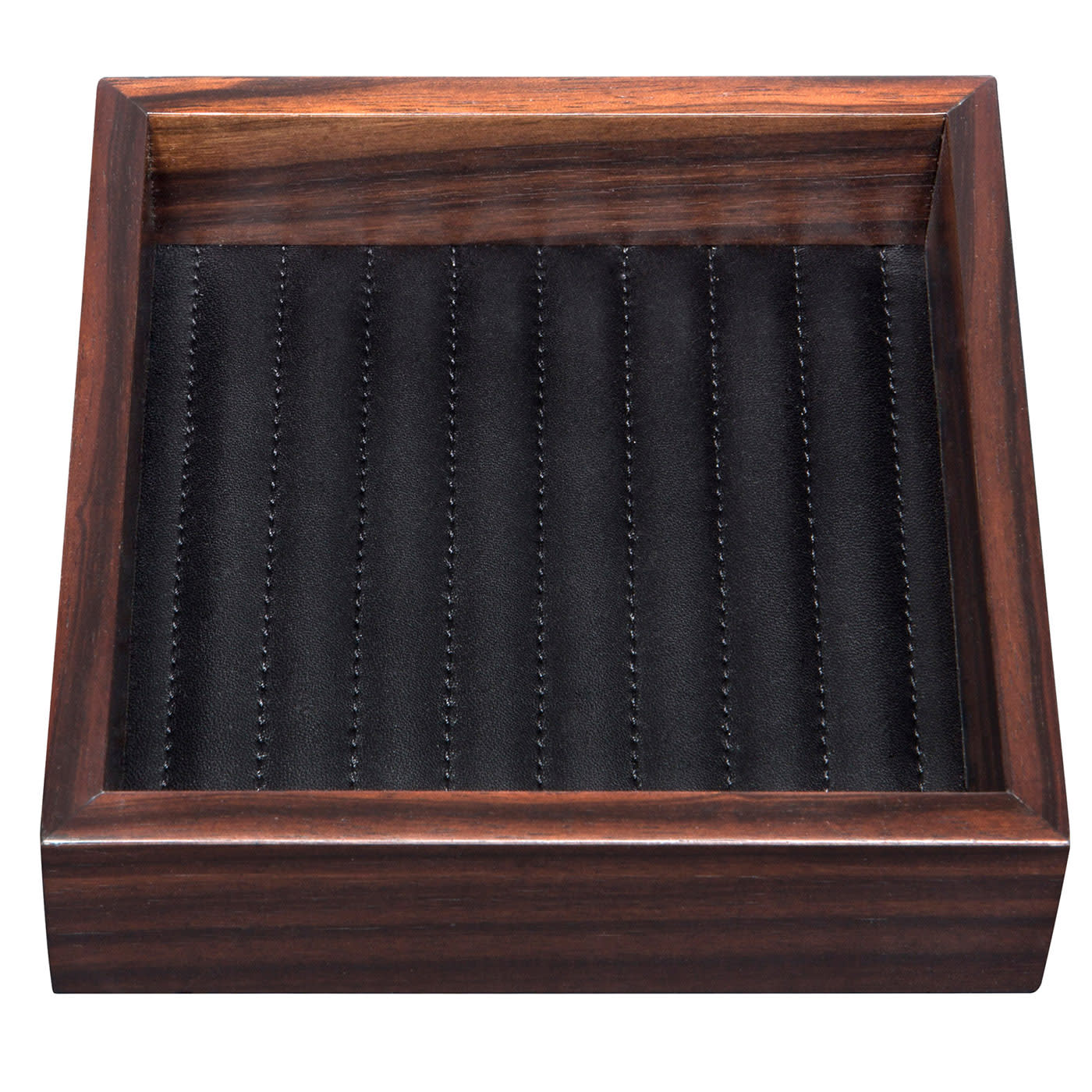 Vassoio portavalori quadrato Febe Ebony Lines Small