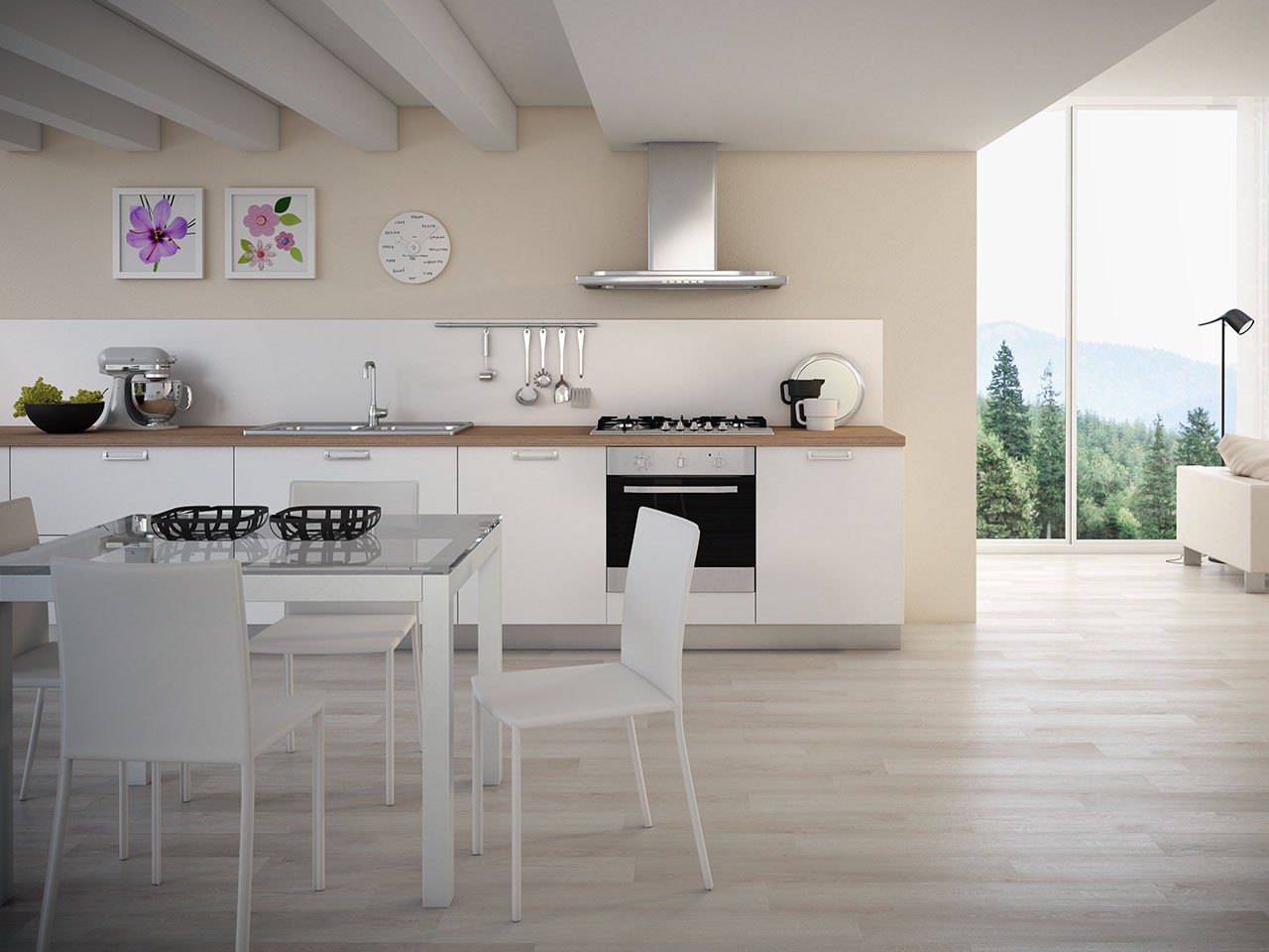 Pavimento Spc Harbour White Effetto Legno Rovere Bianco-68831