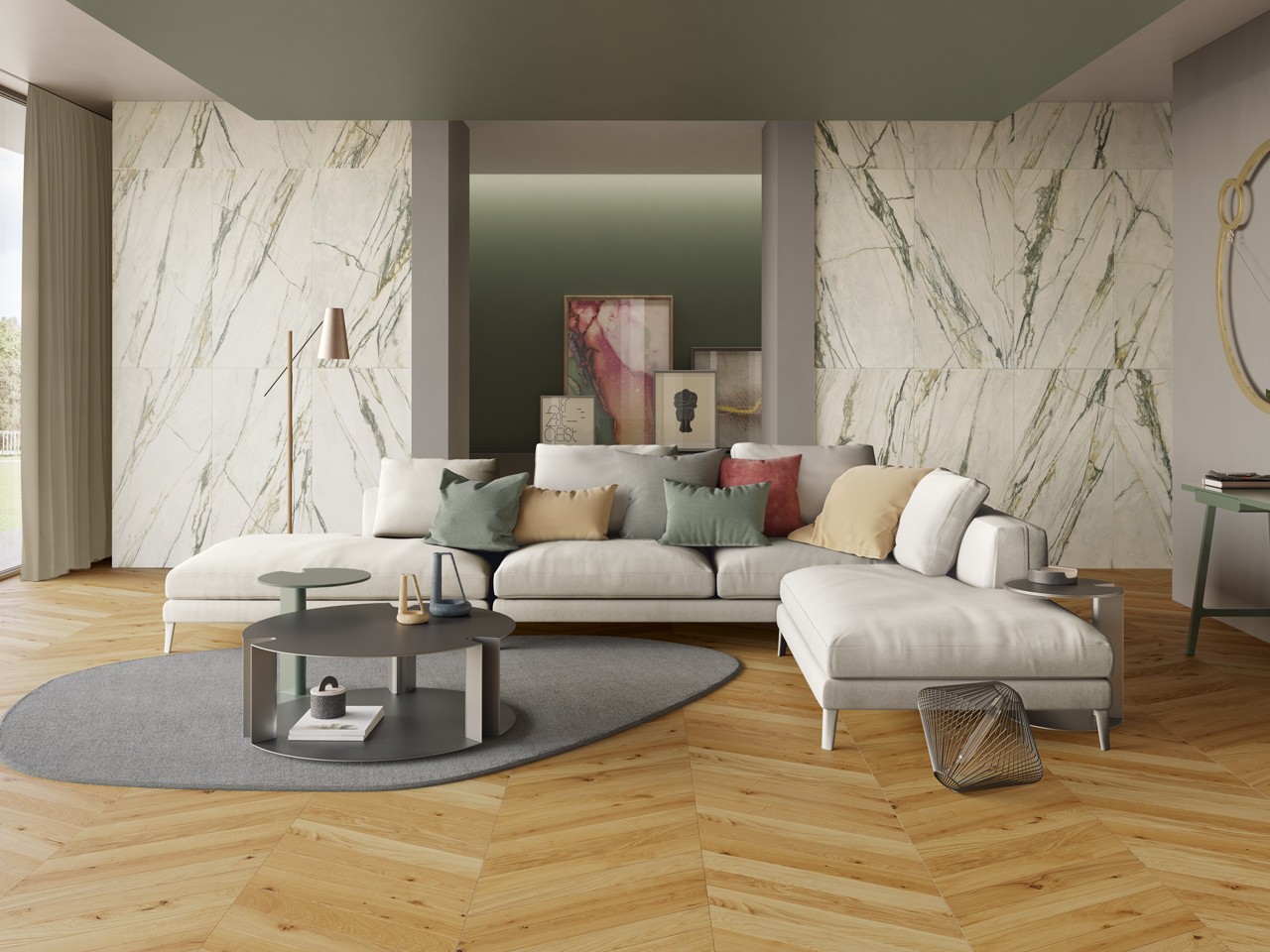 Parquet a Spina Ungherese Rovere Naturale - Hermitage Rustic Gold Spina-71875