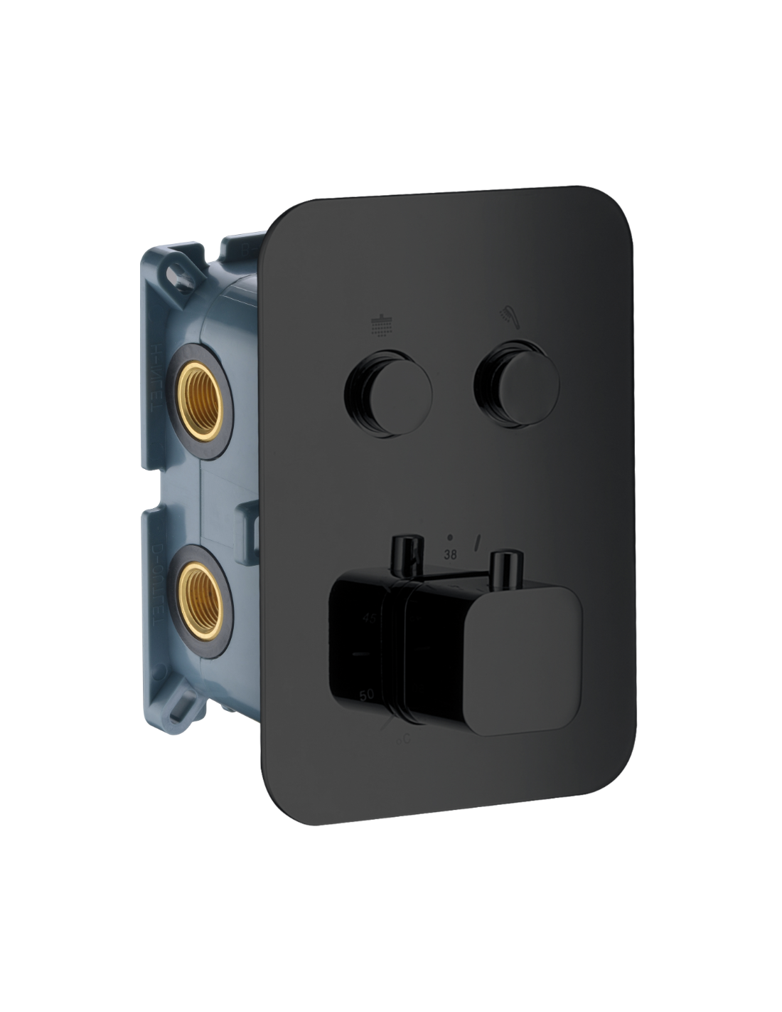 IMEX - miscelatore termostatico incasso 2 vie NERO - CTP02V/NG