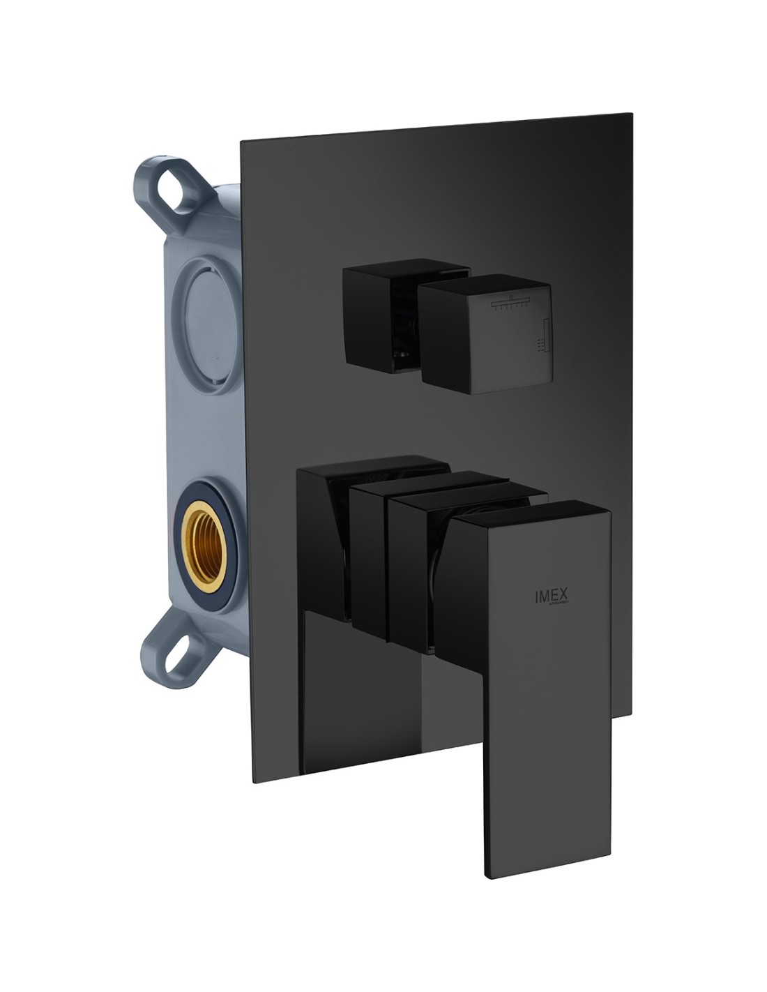 IMEX - miscelatore termostatico incasso 2 vie NERO - GSM02V/NG