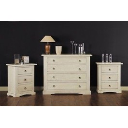 IN OFFERTA COMO' LEGNO 4 CASSETTIAVORIO ANTICATO - BIANCO X CAMERA DA LETTO