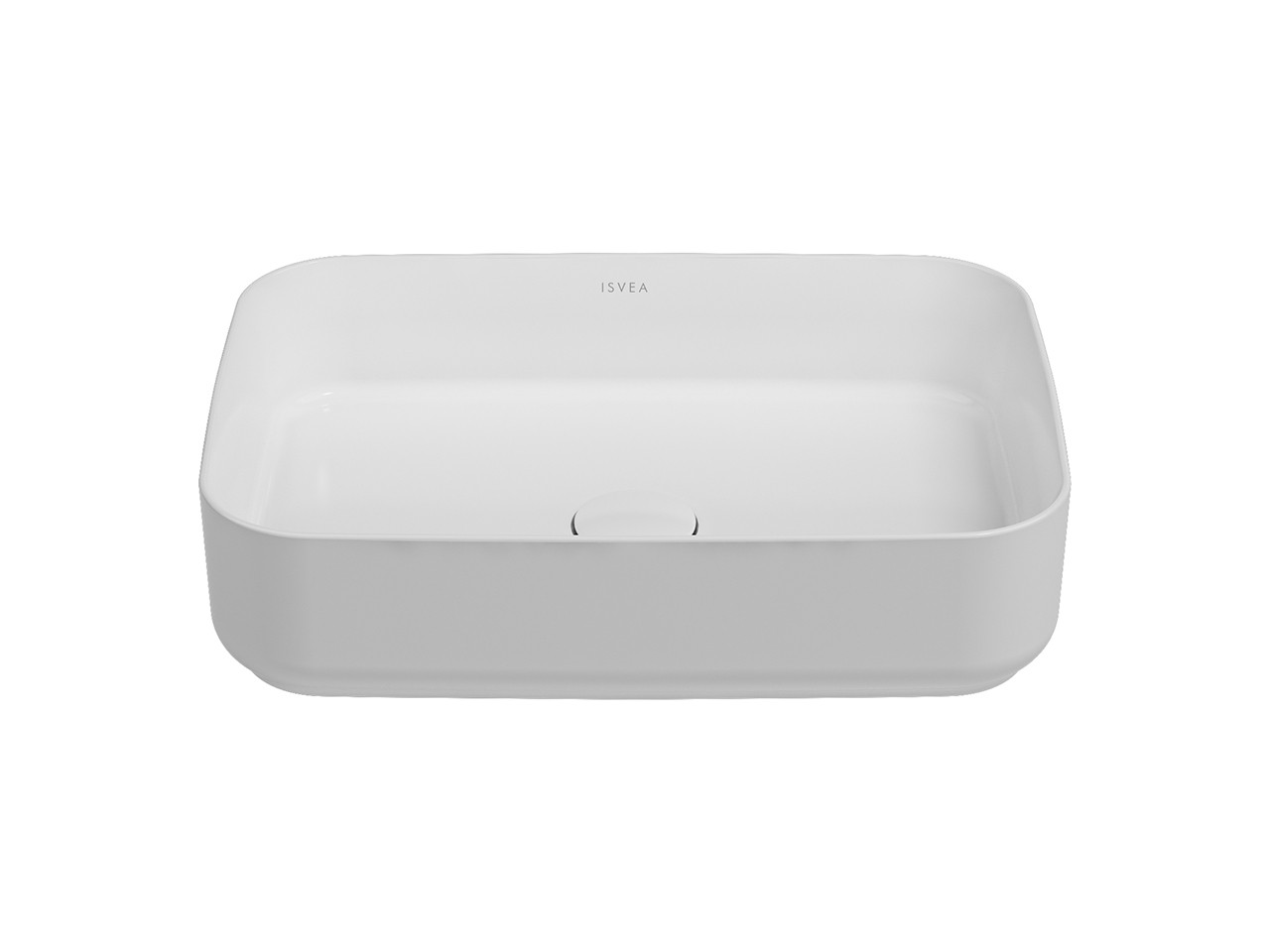 Lavabo da Appoggio Infinity Rettangolare 50x36 H12 cm Ceramica Bianco Lucido-70233