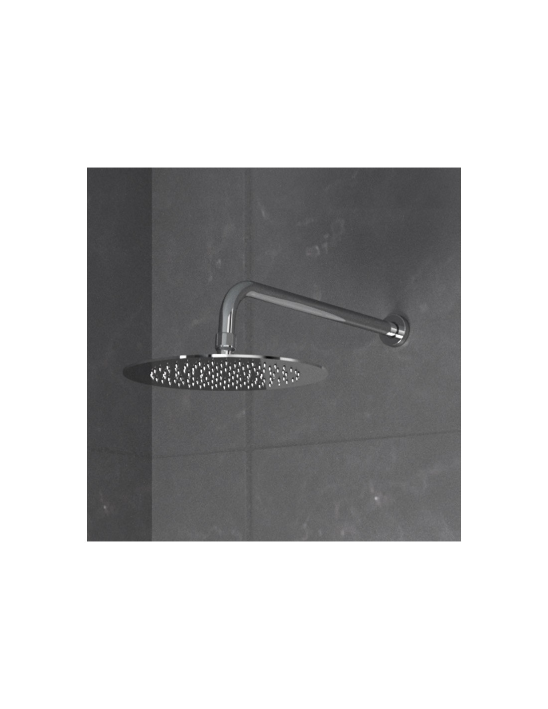 Io Rubinetteria by GME - Braccio a parete + soffione rotondo ultrapiatto Ø30cm