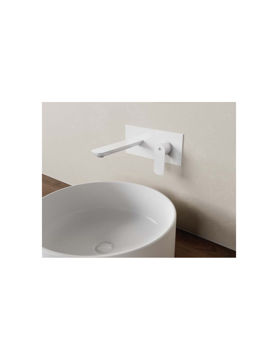 Io Rubinetteria by GME - Cassio miscelatore lavabo a parete Bianco - 3048BL