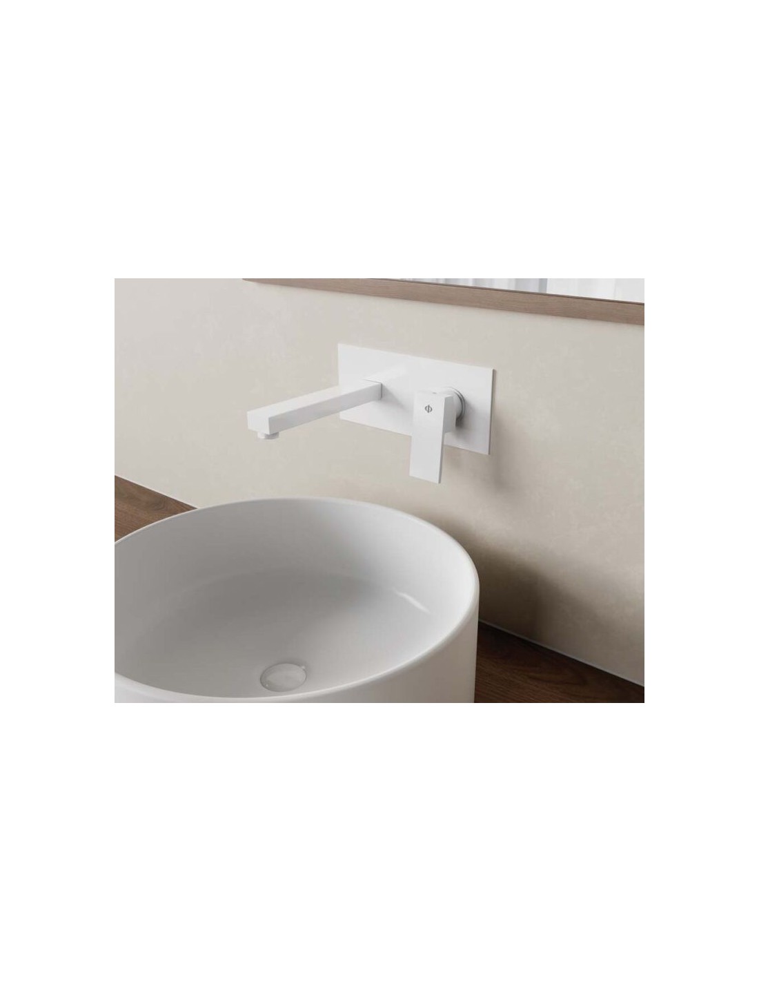 Io Rubinetteria by GME - Orion miscelatore lavabo a parete Bianco- 3028BL