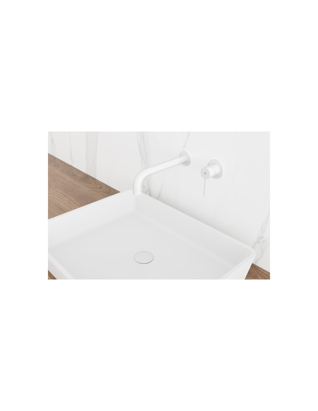 Io Rubinetteria by GME - Sirio miscelatore lavabo a parete Bianco - 3190BL