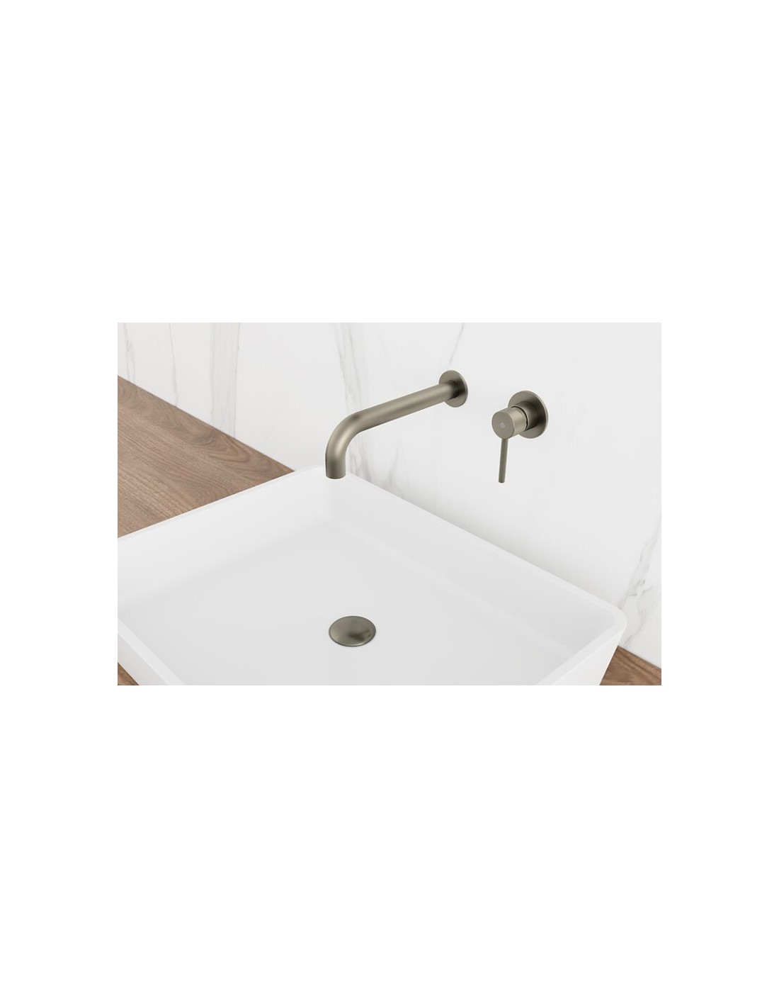Io Rubinetteria by GME - Sirio miscelatore lavabo a parete Nickel PVD - 3190NK