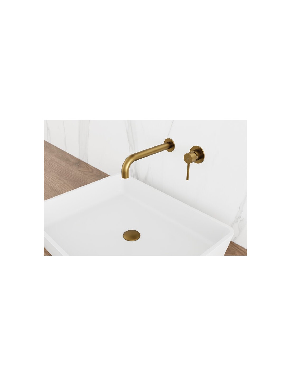 Io Rubinetteria by GME - Sirio miscelatore lavabo a parete Oro - 3190OR