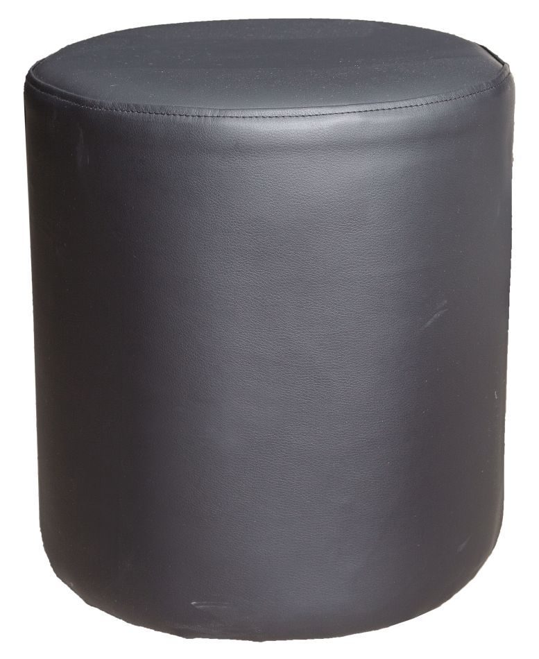 Sgabello / pouf Bassila 02, colore: nero - Dimensioni: 40 x 38 x 38 cm (A x L x P)