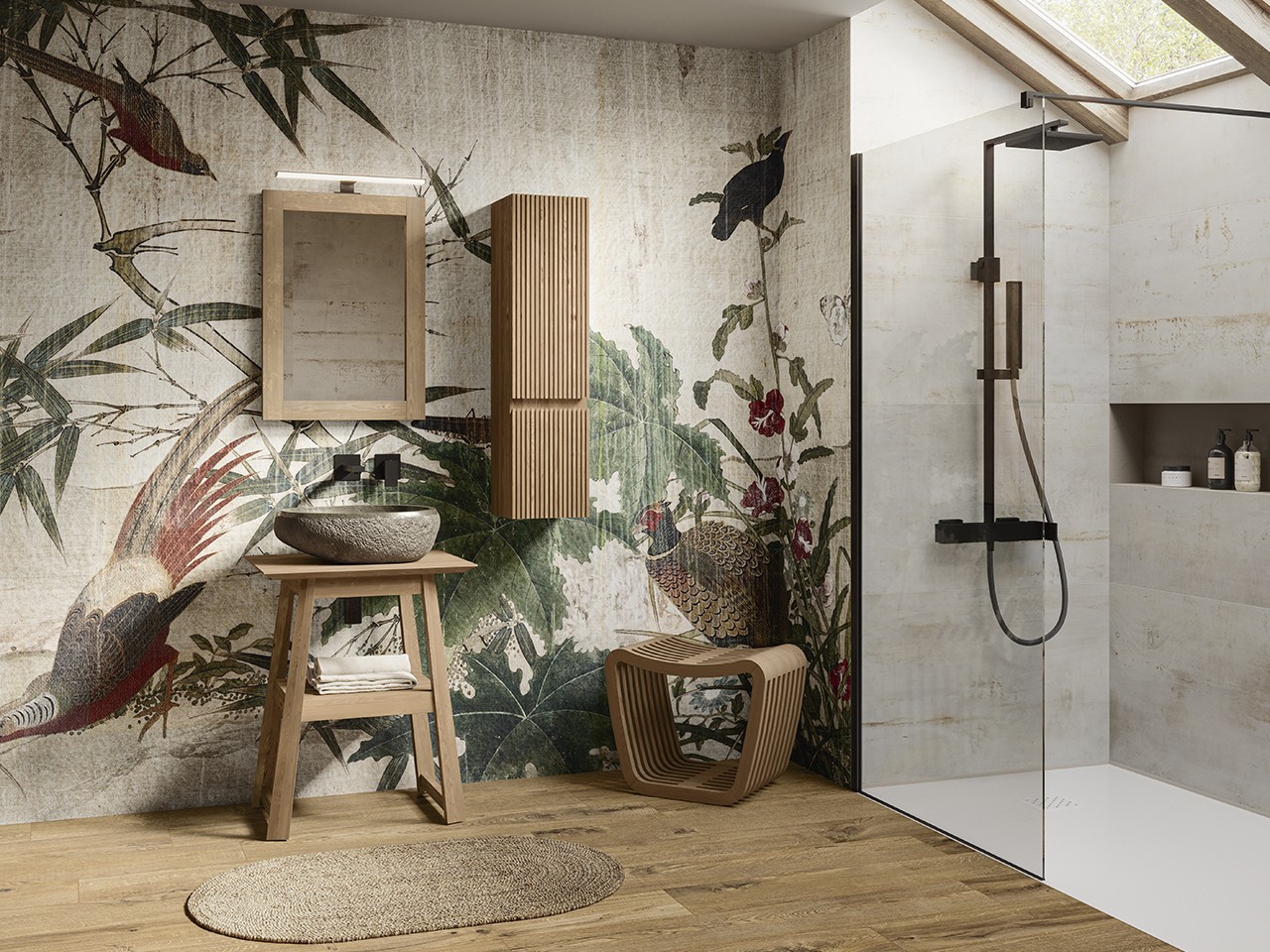 Mobile Bagno Kyoto 60 cm Base per Lavabo in Appoggio a Terra Teak Naturale-76084