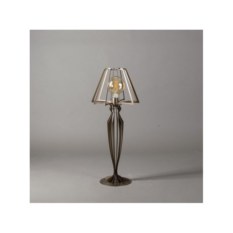 LAMPADA MINERVA DI BRONZO ALTA DA TAVOLO. DIMENSIONE DIAMETRO 33X71H