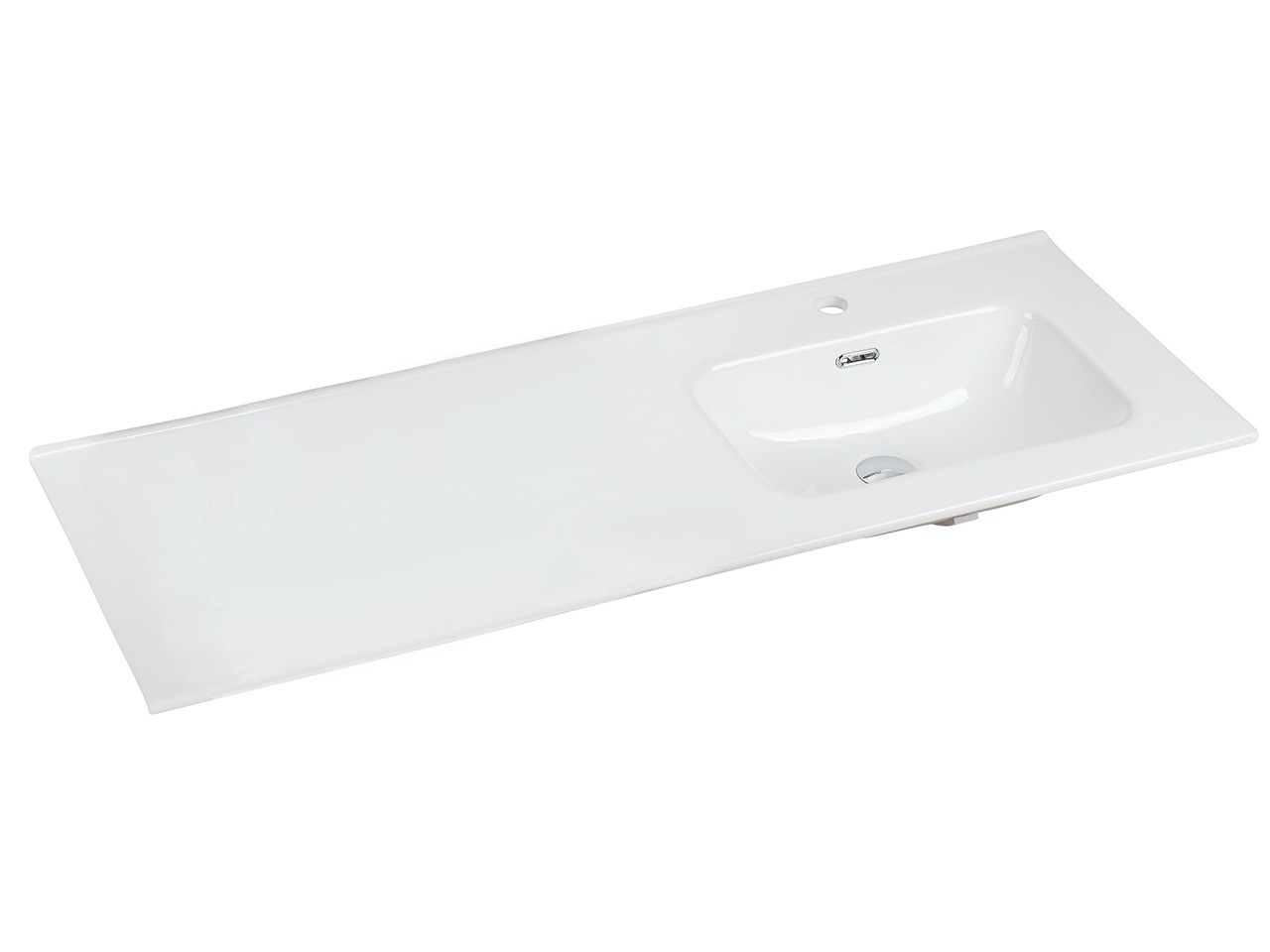 Lavabo Unitop AVIVO 121x46 cm Vasca Destra in Ceramica Bianco Lucido-81303