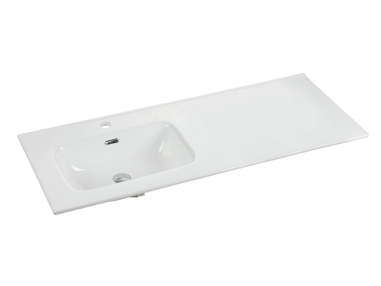 Lavabo Unitop AVIVO 121x46 cm Vasca Sinistra in Ceramica Bianco Lucido-81302