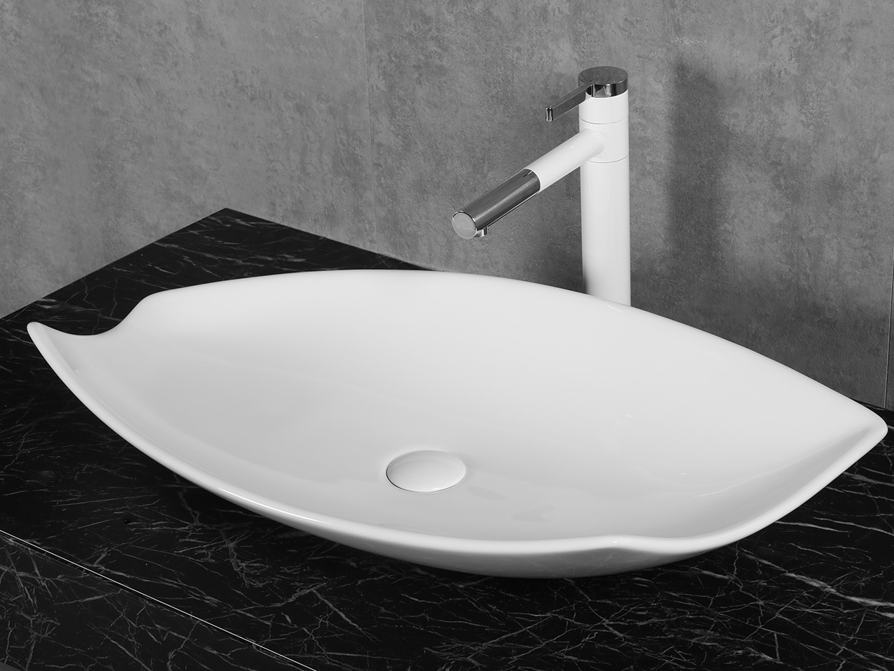 Lavabo da Appoggio Metauro 72x38 H13 in Ceramica Bianco Lucido-62653