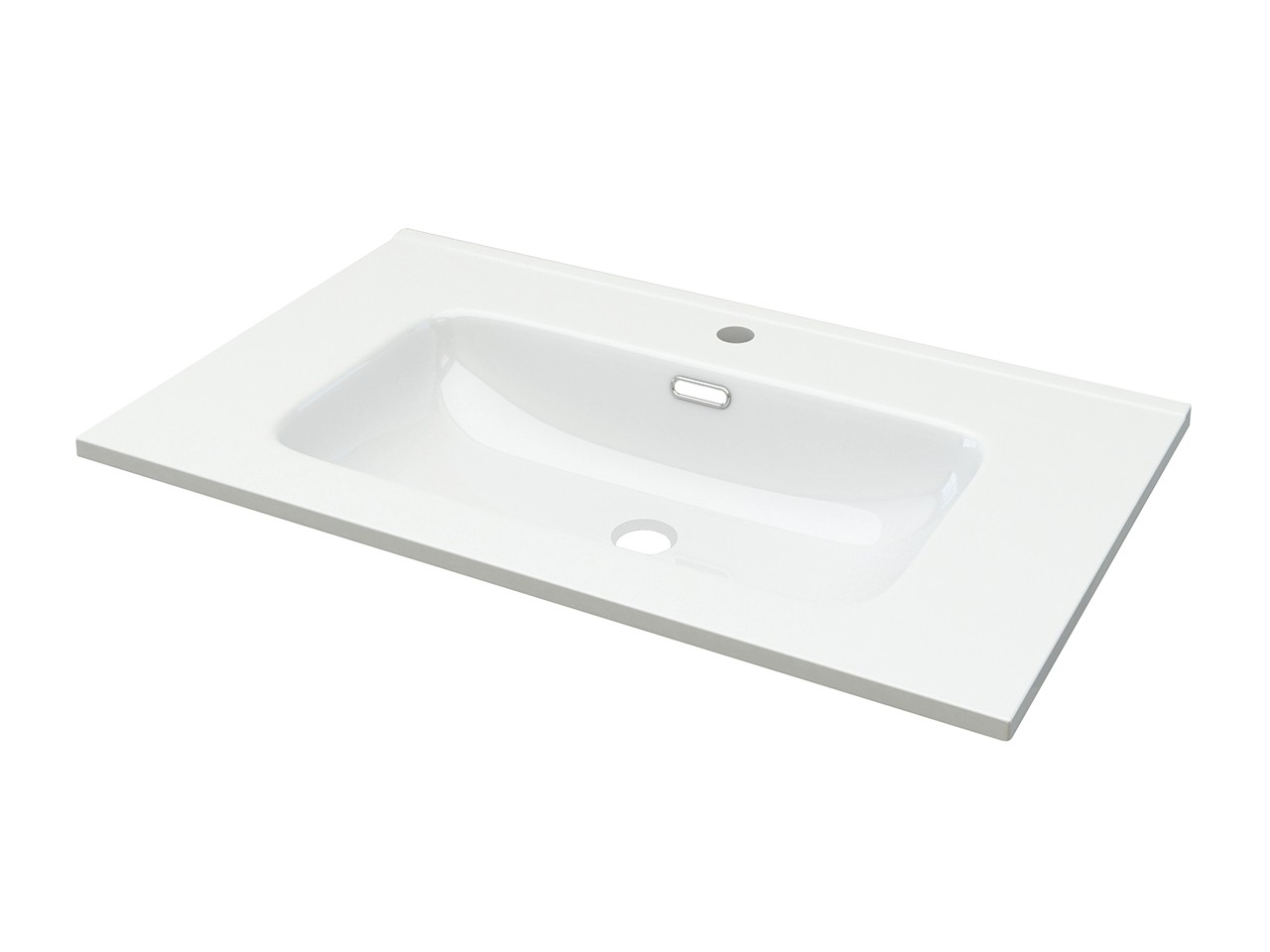 Lavabo Incasso Unitop Anika 75x46 cm Ceramica Bianco Lucido-67508
