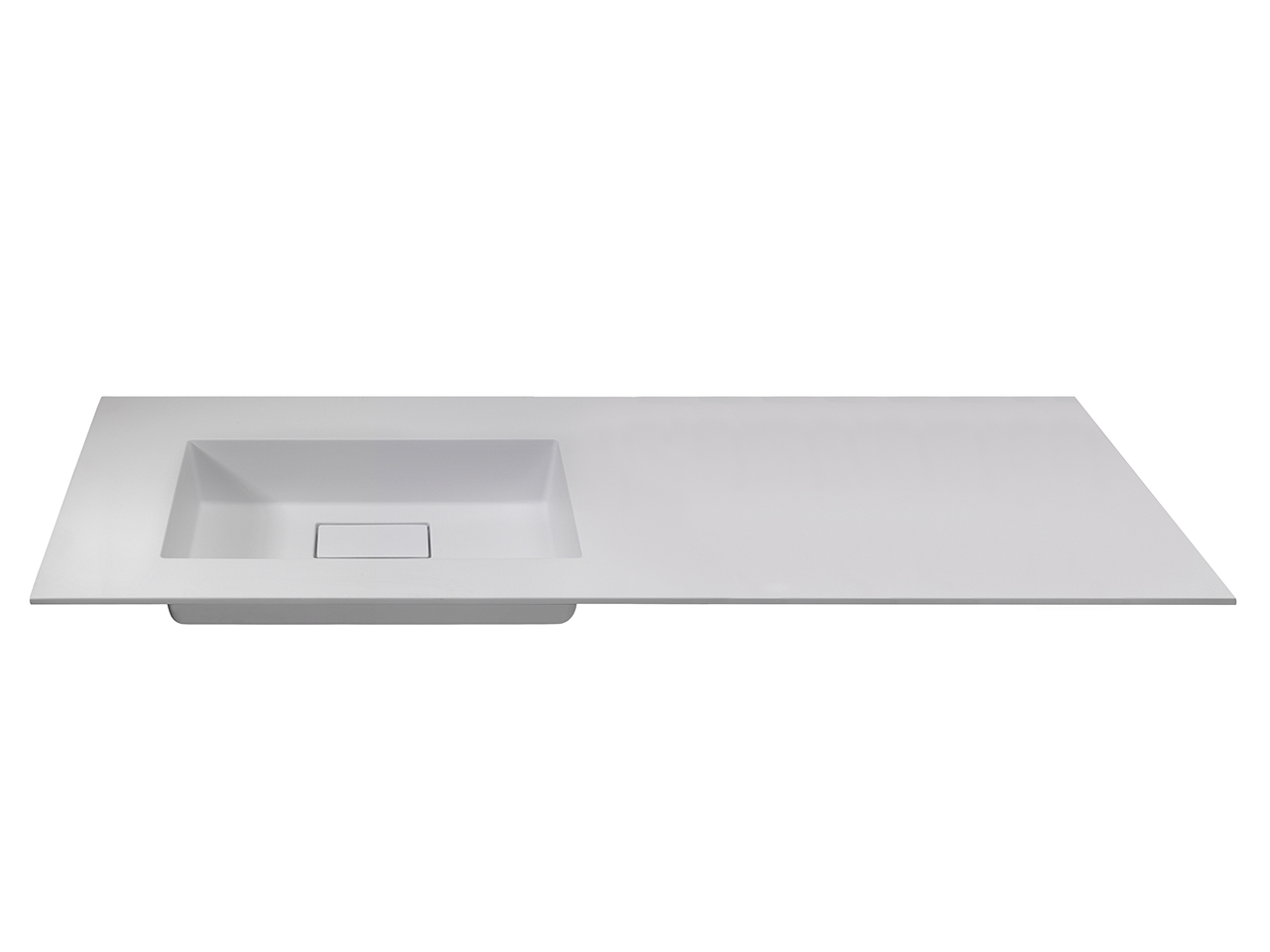 Lavabo Incasso Unitop HIDE 160,5x51,5 Sinistro in Resina Bianco Lucido-66745