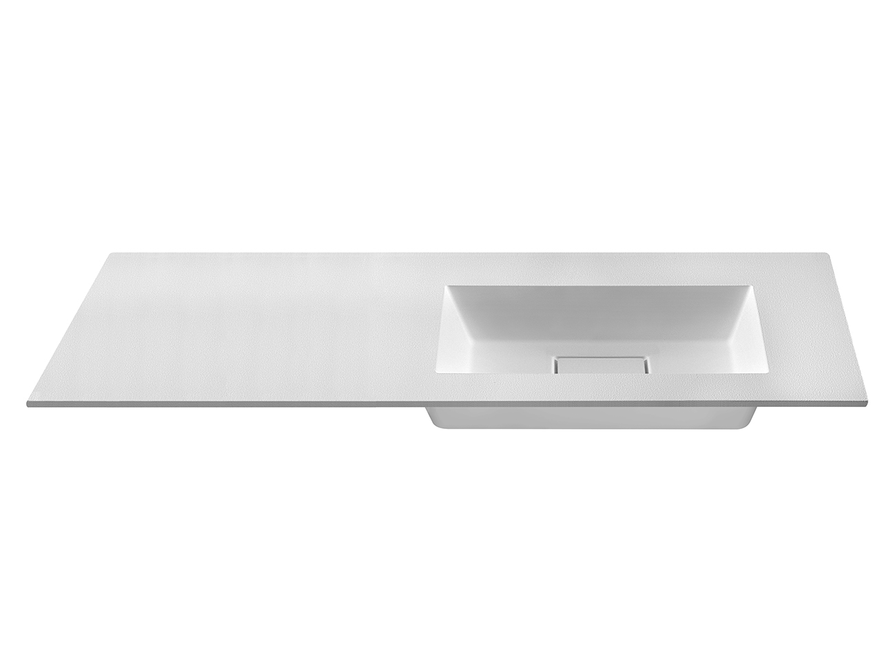 Lavabo Incasso Unitop HIDE PIETRA 140,5x51,5 Destro in Resina Bianco Semilucido-66747