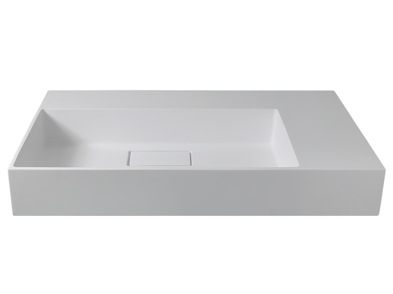 Lavabo Unitop Quadro 100x48 cm Vasca Sinistra in Resina Bianco Opaco-65725