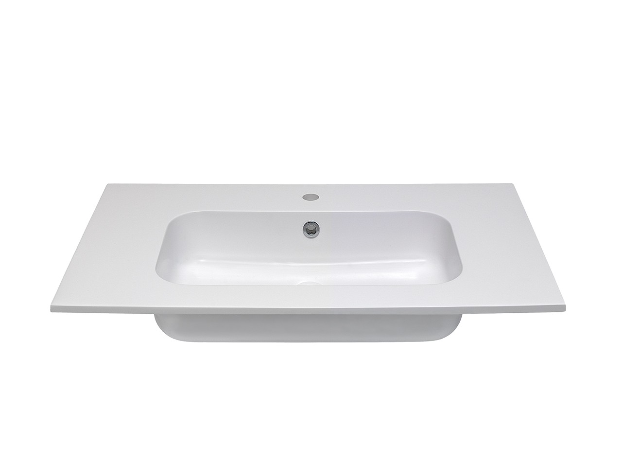 Lavabo Incasso Unitop Square 90,5x51,5 in Resina Bianco Lucido-67942