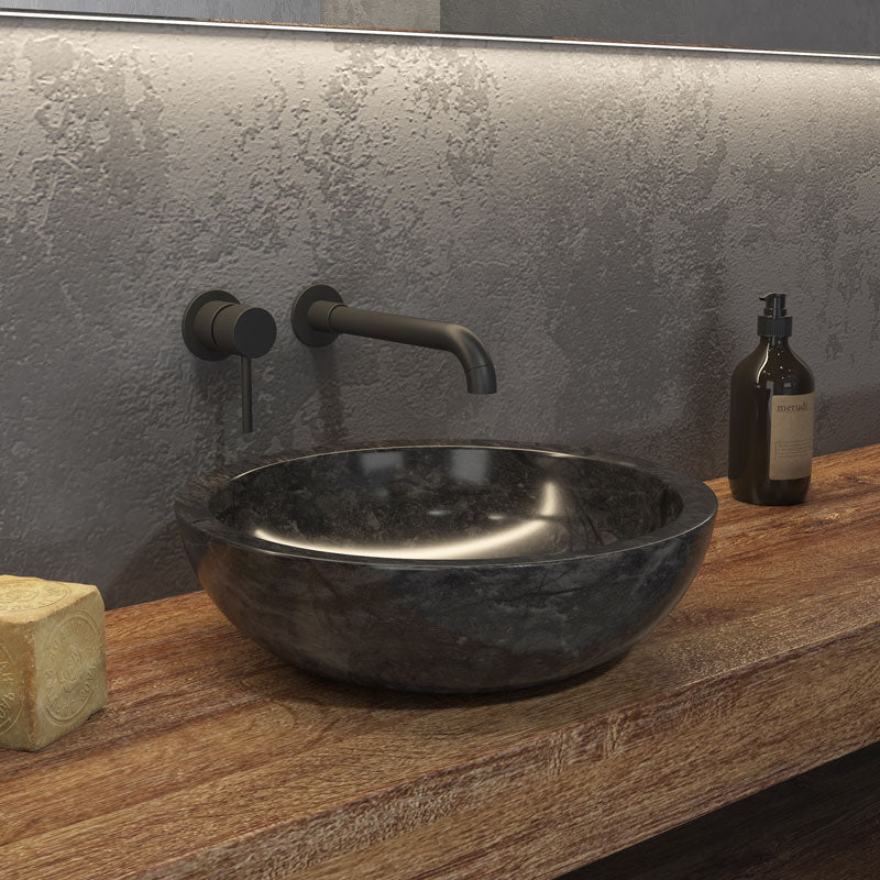 Lavabo D'Appoggio 40 Cm Karag "Elena" Nero